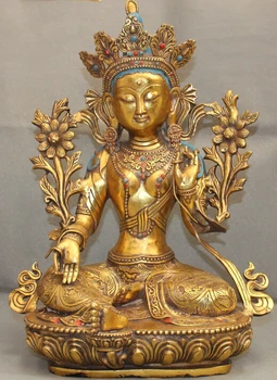 wholesale factory 20" Tibet Tibetan Buddhism Bronze Gilt Seat Green Tara Goddess Buddha Statue AE1024
wholesale factory 20" Tibet Tibetan Buddhism Bronze Gilt Seat Green Tara Goddess Buddha Statue AE1024