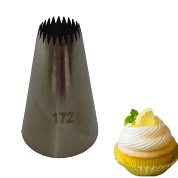 1 pcs #172 Medium French Cream nozzle cake decorations icing piping pastry Tips Cupcake Bakeware tools for Cake Fondant Tools
1 pcs #172 Medium French Cream nozzle cake decorations icing piping pastry Tips Cupcake Bakeware tools for Cake Fondant Tools