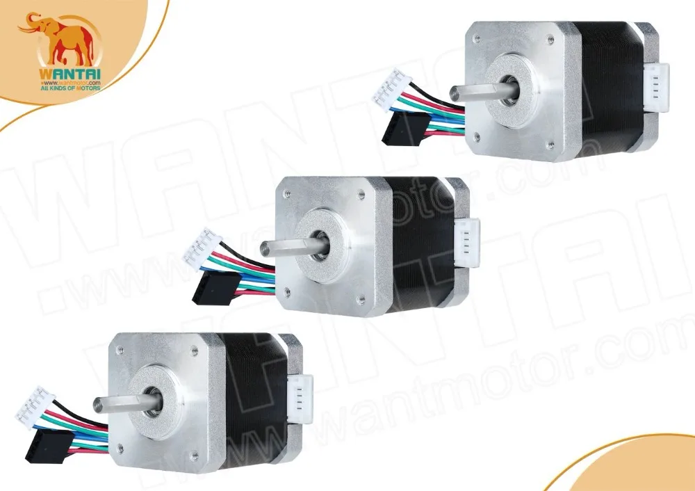 3PCS Wantai 4-lead Nema 17 Stepper Motor 42BYGHW609P1 D-shaft 56oz-in 40mm 1.7A CE ROSH ISO CNC 3D Printer, Reprap,free ship
3PCS Wantai 4-lead Nema 17 Stepper Motor 42BYGHW609P1 D-shaft 56oz-in 40mm 1.7A CE ROSH ISO CNC 3D Printer, Reprap,free ship