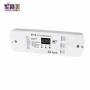 S1-D AC 100V - 240V 288W 2 Channel 2CH Triac DMX LED Dimmer, Dual channel output Silicon DMX512 led controller Digital display
S1-D AC 100V - 240V 288W 2 Channel 2CH Triac DMX LED Dimmer, Dual channel output Silicon DMX512 led controller Digital display