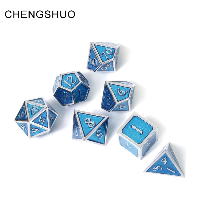 Chengshuo rpg metal dice polyhedral sets dnd dungeons and dragons table games blue Zinc alloy dices digital pattern d20 10 8 12
Chengshuo rpg metal dice polyhedral sets dnd dungeons and dragons table games blue Zinc alloy dices digital pattern d20 10 8 12