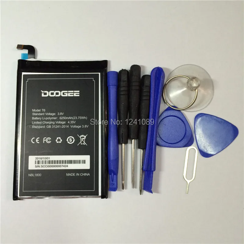 Mobile phone battery DOOGEE T6 battery 6250mAh High capacit Gift dismantling tool DOOGEE Mobile Accessories
Mobile phone battery DOOGEE T6 battery 6250mAh High capacit Gift dismantling tool DOOGEE Mobile Accessories