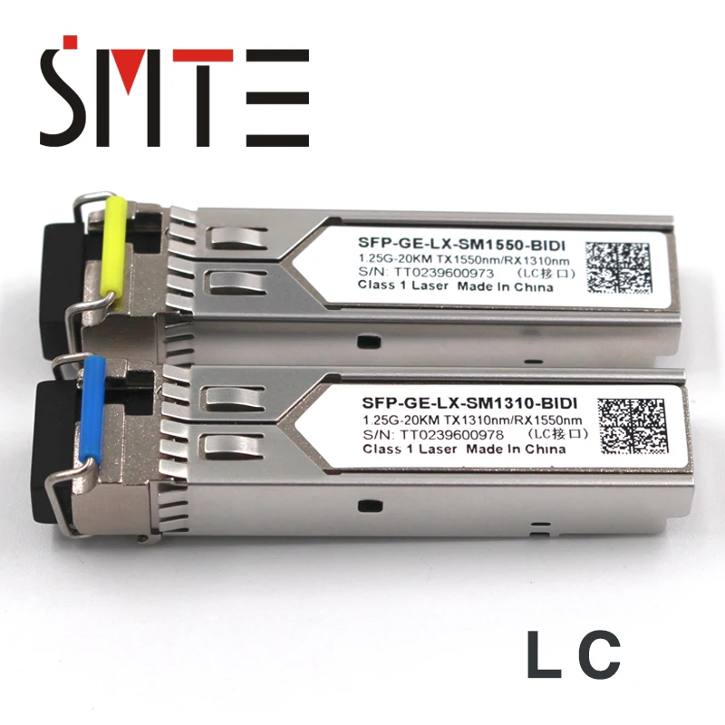 1 пара 25G BiDi SFP TX1550nm/RX1310nm TX1310nm/RX1550nm LC одномодовое волокно совместимо со всеми