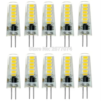 

5W LED Desk lamp Wall lamp Night light G4 12 leds 5733 DC12V 500-600LM Warm White or White LED Bi-pin Lights JTFL139 10PCS