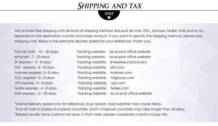 shipping and tax