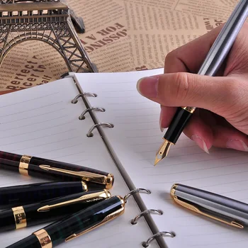 1Pcs Baoer 388 Silver and Gold Clip Metal Fountain Pen 0.5mm Luxury Inking Pens for Writing Office School Supplies Free Shipping
1Pcs Baoer 388 Silver and Gold Clip Metal Fountain Pen 0.5mm Luxury Inking Pens for Writing Office School Supplies Free Shipping