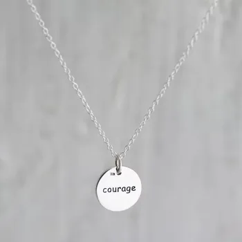 Fashion Courage Necklace Customized Sterling Silver Round Word Courage Charm Necklaces Gift For Men and Women YP3981
Fashion Courage Necklace Customized Sterling Silver Round Word Courage Charm Necklaces Gift For Men and Women YP3981