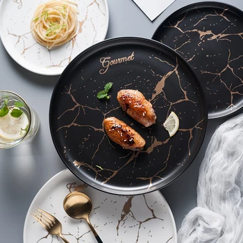 Scandinavian Marble Ceramic Tableware Plate Creative Steak Tray Dessert Fruit Home Dish Pasta Plate Wedding Party Dinner Tool
Scandinavian Marble Ceramic Tableware Plate Creative Steak Tray Dessert Fruit Home Dish Pasta Plate Wedding Party Dinner Tool