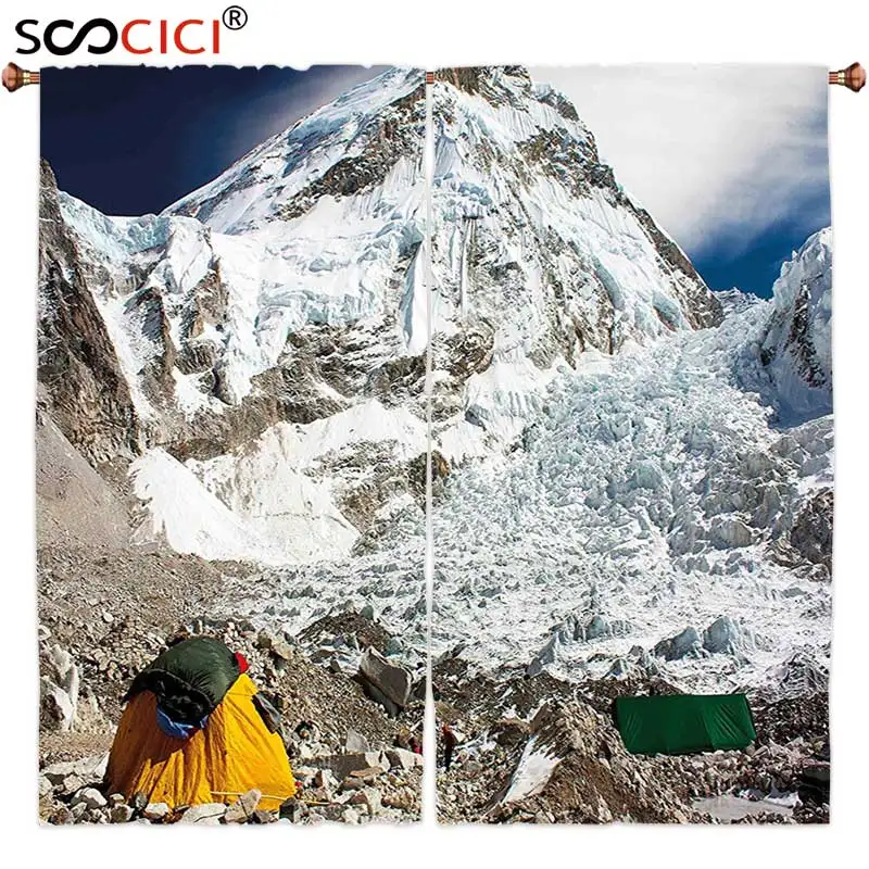 Window Curtains Treatments 2 Panels,Camper Everest Base Camp Scenery on Snowy Mountain Climbing Icy High Peaks
Window Curtains Treatments 2 Panels,Camper Everest Base Camp Scenery on Snowy Mountain Climbing Icy High Peaks