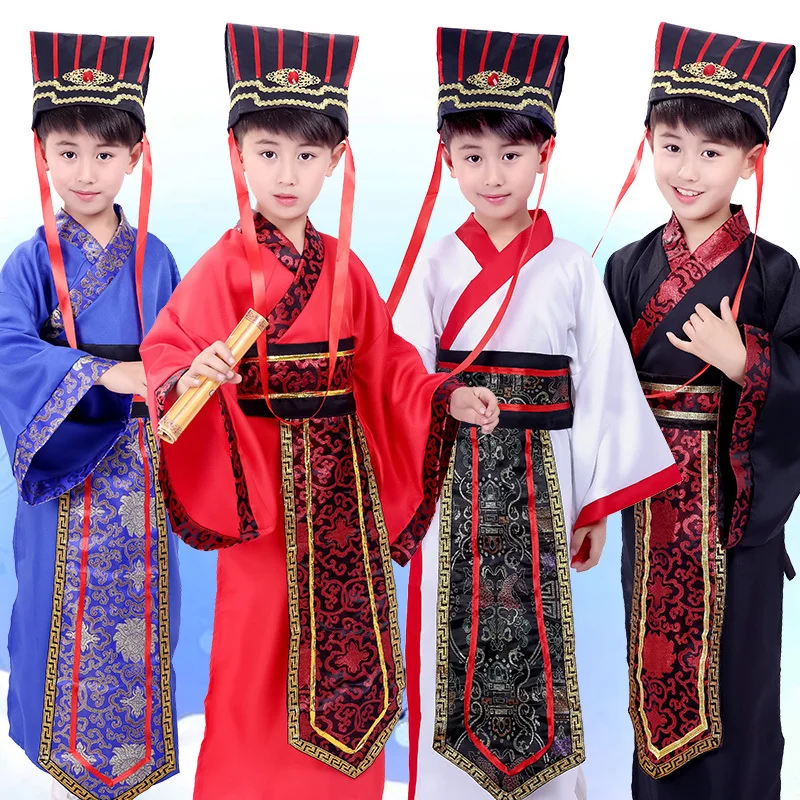 Танцевальный костюм для мальчиков Hanfu Китайская национальная одежда выступлений