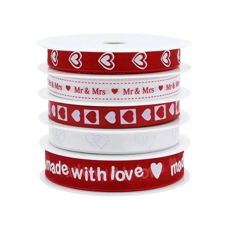 1cm 1.5cm Printed Love Heart Organza Sheer Ribbon for Wedding Party Supplies Valentine's Day Gift 5meters/color 5 colors
1cm 1.5cm Printed Love Heart Organza Sheer Ribbon for Wedding Party Supplies Valentine's Day Gift 5meters/color 5 colors