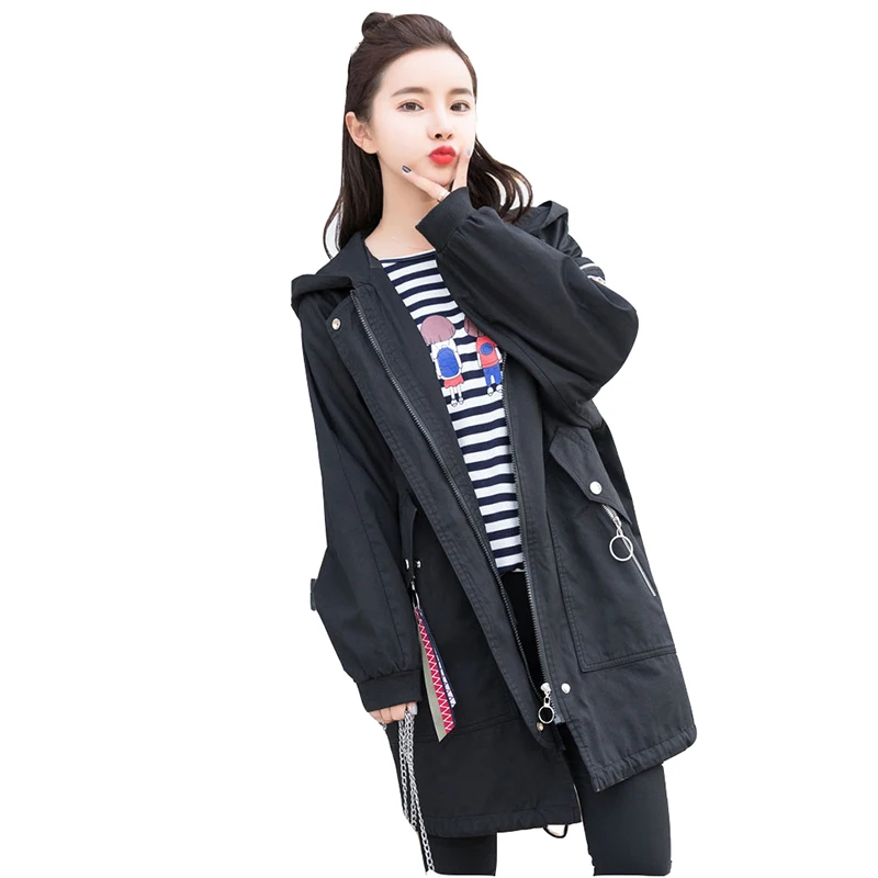 2019 New Spring Autumn Women Loose Windbreaker Plus Size Casual Coat Code Ladies Long Fat Boutique Fashion Female Jacket
2019 New Spring Autumn Women Loose Windbreaker Plus Size Casual Coat Code Ladies Long Fat Boutique Fashion Female Jacket