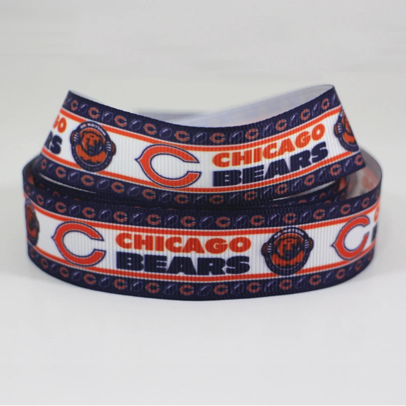 50 ярдов 7/8 "1" 1 5 "2" 3 "22 мм 25 38 75 Спортивная команда печатная grosgrain лента