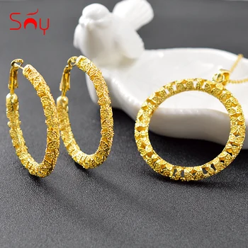 Sunny Jewelry Classic Jewelry Findings Big Round Jewelry Sets For Women Necklace Earrings Pendant For Party Wedding Jewelry Gift
Sunny Jewelry Classic Jewelry Findings Big Round Jewelry Sets For Women Necklace Earrings Pendant For Party Wedding Jewelry Gift
