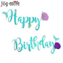 Mermaid Party Decoration "Happy Birthday"Bunting Banner Ocean Mermaid Birthday Party Favors cake toppers Baby Shower Supplies
Mermaid Party Decoration "Happy Birthday"Bunting Banner Ocean Mermaid Birthday Party Favors cake toppers Baby Shower Supplies