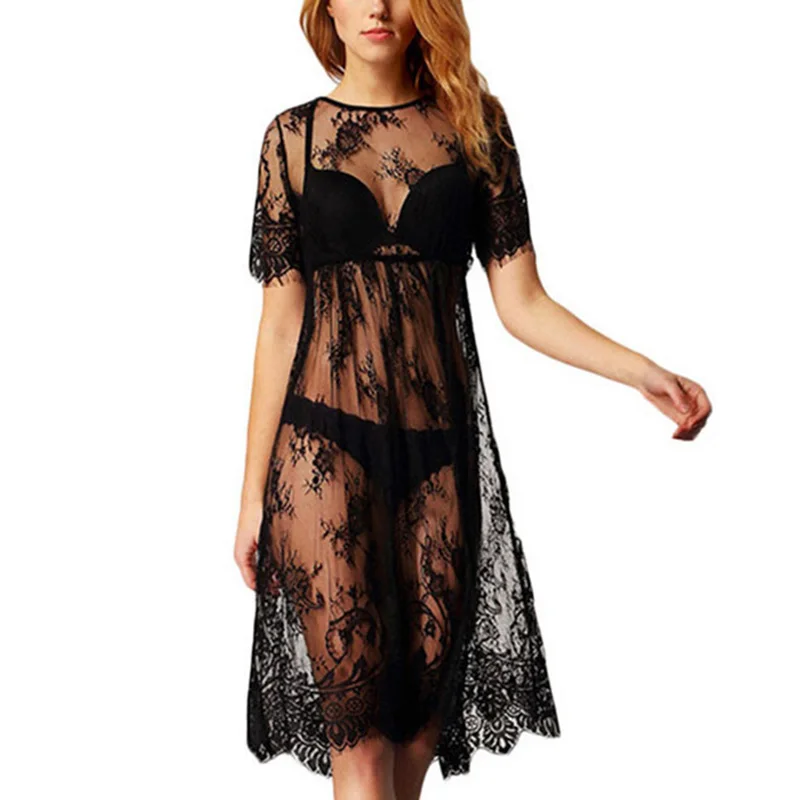 2019 Sexy Women Perspective Lace Swimsuit Cover Up Dress Round Neck Lingerie Sleepwear Underwear Nightgown Nightdress Drop Ship
2019 Sexy Women Perspective Lace Swimsuit Cover Up Dress Round Neck Lingerie Sleepwear Underwear Nightgown Nightdress Drop Ship