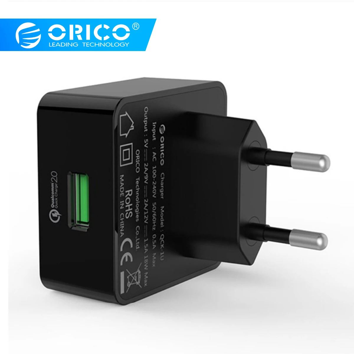 ORICO QC 2.0 Quick Charge with Free Micro USB Cable 1 Port 18W USB Wall Charger for Samsung S5 S6 LG G4 Xiaomi 3 Quick Charge
ORICO QC 2.0 Quick Charge with Free Micro USB Cable 1 Port 18W USB Wall Charger for Samsung S5 S6 LG G4 Xiaomi 3 Quick Charge