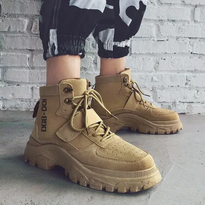 Autumn New Retro Martin Boots Men Breathable High-top Sports Shoes Increased Work Ankle Boots Military Hiking Boots
Autumn New Retro Martin Boots Men Breathable High-top Sports Shoes Increased Work Ankle Boots Military Hiking Boots