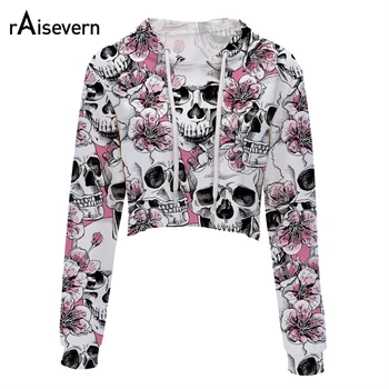 Raisevern New Skull Flowers Women's Hoodies Round Neck Thin Sweatshirt Casual Pullovers Harajuku Ladies Cropped Tops Dropship
Raisevern New Skull Flowers Women's Hoodies Round Neck Thin Sweatshirt Casual Pullovers Harajuku Ladies Cropped Tops Dropship