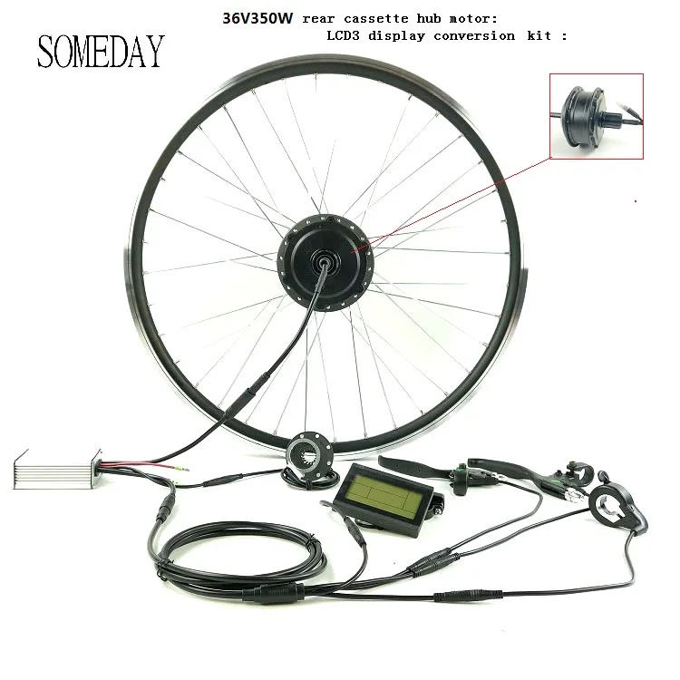 Warterproof 36V350W EBIKE conversion kit rear cassette hub motor electric bicycle with LED900S/LCD5 display
Warterproof 36V350W EBIKE conversion kit rear cassette hub motor electric bicycle with LED900S/LCD5 display