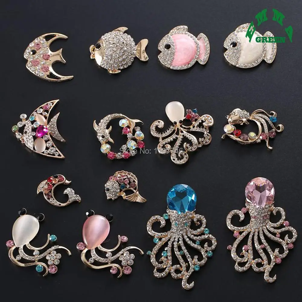 Goldfish Fish Octopus Butterflyfish Flat back Enamel Opal Buttons 10pcs Rhinestone Embellishments for Wedding Hair Bows
Goldfish Fish Octopus Butterflyfish Flat back Enamel Opal Buttons 10pcs Rhinestone Embellishments for Wedding Hair Bows