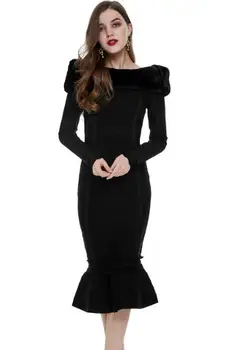 Black Bandage Winter Dress Celebrity Elegant Long Sleeve Bodycon Autumn Party Slash Neck Fashion Bodycon Dresses
Black Bandage Winter Dress Celebrity Elegant Long Sleeve Bodycon Autumn Party Slash Neck Fashion Bodycon Dresses