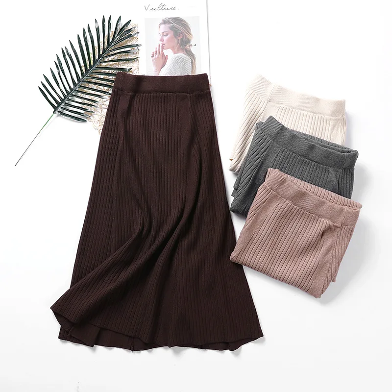 2018 New Fashion Casual Long Knitted Skirts Womens Autumn Winter High Waist Solid A-Line Khaki Skirt Large Elegant Loose Saias
2018 New Fashion Casual Long Knitted Skirts Womens Autumn Winter High Waist Solid A-Line Khaki Skirt Large Elegant Loose Saias