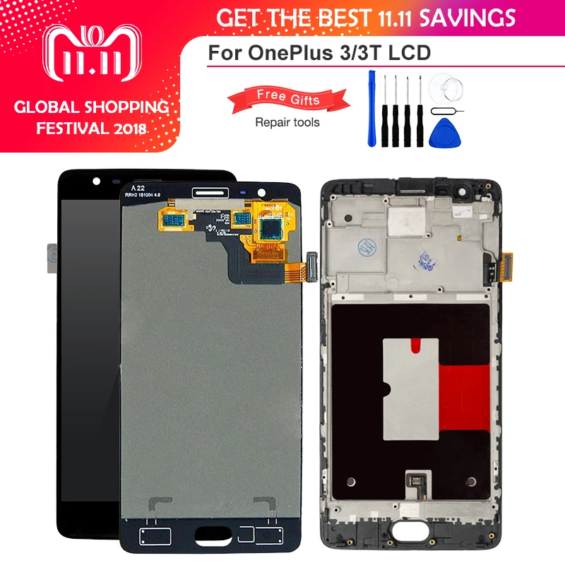 For One plus 3T LCD Display Touch Screen 100% New FHD 5.5" Digitizer Assembly Replacement Accessory For One plus A3010 A3000 LCD
For One plus 3T LCD Display Touch Screen 100% New FHD 5.5" Digitizer Assembly Replacement Accessory For One plus A3010 A3000 LCD