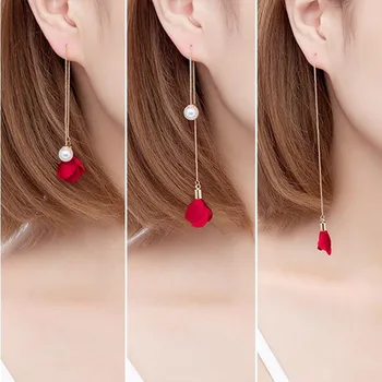 New 8 Colors Flower Long Tassel Earrings for Women Fashion Imitation Pearl Earrings Ear Line Elegant Wedding Party Jewelry Gift
New 8 Colors Flower Long Tassel Earrings for Women Fashion Imitation Pearl Earrings Ear Line Elegant Wedding Party Jewelry Gift