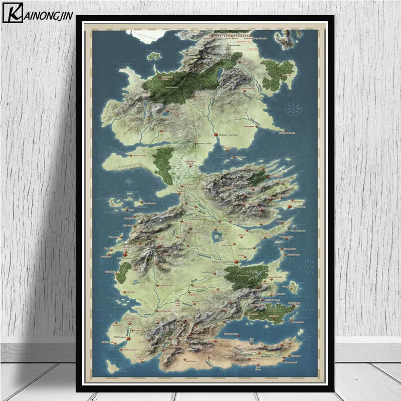 Game of Thrones Poster TV Show Westeros Map Posters and Prints Canvas Painting Wall Art Picture for Living Room Home Decor
Game of Thrones Poster TV Show Westeros Map Posters and Prints Canvas Painting Wall Art Picture for Living Room Home Decor
