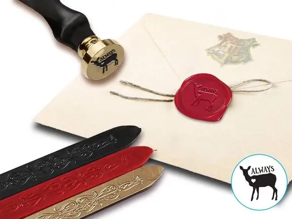 Harry Potter Wax Seal Stamp with Brown Wood Handle & Round Brass die - Doe Always
Harry Potter Wax Seal Stamp with Brown Wood Handle & Round Brass die - Doe Always