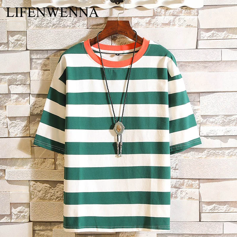 Fashion Stripe T Shirt Men 2019 Casual Plus Size T-Shirt Short Sleeve Summer Hip Hop Streetwear Tops Tees Male Cotton TShirt 5XL
Fashion Stripe T Shirt Men 2019 Casual Plus Size T-Shirt Short Sleeve Summer Hip Hop Streetwear Tops Tees Male Cotton TShirt 5XL