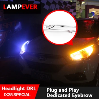 Lampever Car Headlight LED Eyebrow Daytime Running Light DRL With Yellow Turn Signal Light For Hyundai IX35 2010-2013 9600Lm
Lampever Car Headlight LED Eyebrow Daytime Running Light DRL With Yellow Turn Signal Light For Hyundai IX35 2010-2013 9600Lm