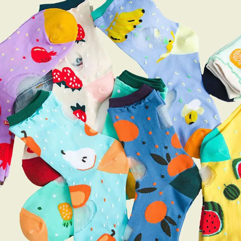 8 Colors Women's Embroidery Cartoon fruit sock Vegetables Candy Socks Ladies Lace Transparent crystal Socks
8 Colors Women's Embroidery Cartoon fruit sock Vegetables Candy Socks Ladies Lace Transparent crystal Socks