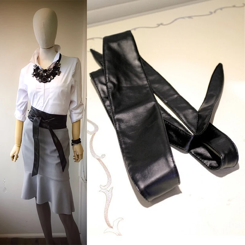 Fashion women wide leather tie strap dress belt girdle wrap trench coats belts fit any waist black/white/red/camel/navy
Fashion women wide leather tie strap dress belt girdle wrap trench coats belts fit any waist black/white/red/camel/navy