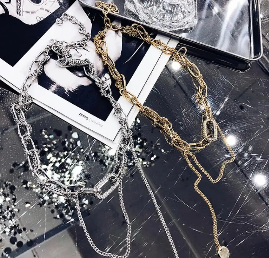 European and American creative fashion street casual exaggerated personality multi-layer clavicle chain necklace female
European and American creative fashion street casual exaggerated personality multi-layer clavicle chain necklace female