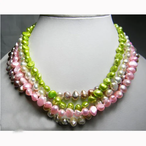 2018 New Arriver Pearl Jewellery Wholesale 4pcs 18 inches Green Pink White Lavender Baroque Freshwater Pearl Necklace For Woman
2018 New Arriver Pearl Jewellery Wholesale 4pcs 18 inches Green Pink White Lavender Baroque Freshwater Pearl Necklace For Woman