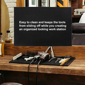 Barber Shop Hair Tool Mat Black Flexible PU Nonslip Salon Mat Heat Resistant Mat for Clippers Salon Styling Station Work Station
Barber Shop Hair Tool Mat Black Flexible PU Nonslip Salon Mat Heat Resistant Mat for Clippers Salon Styling Station Work Station