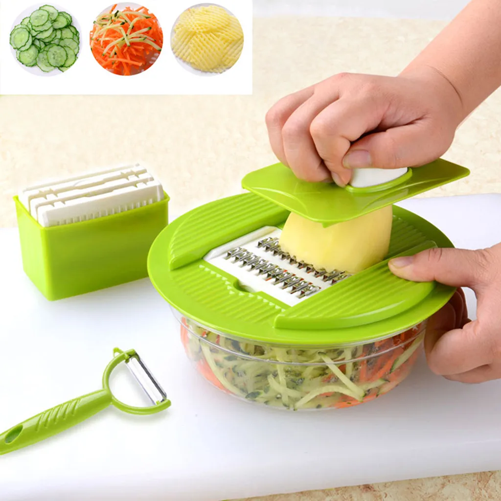 Multifunction Vegetable Slicer with 5 Dicing Blades Manual Potato Peeler Carrot Grater Dicer Kitchen Tools Vegetable Cutter NEW
Multifunction Vegetable Slicer with 5 Dicing Blades Manual Potato Peeler Carrot Grater Dicer Kitchen Tools Vegetable Cutter NEW