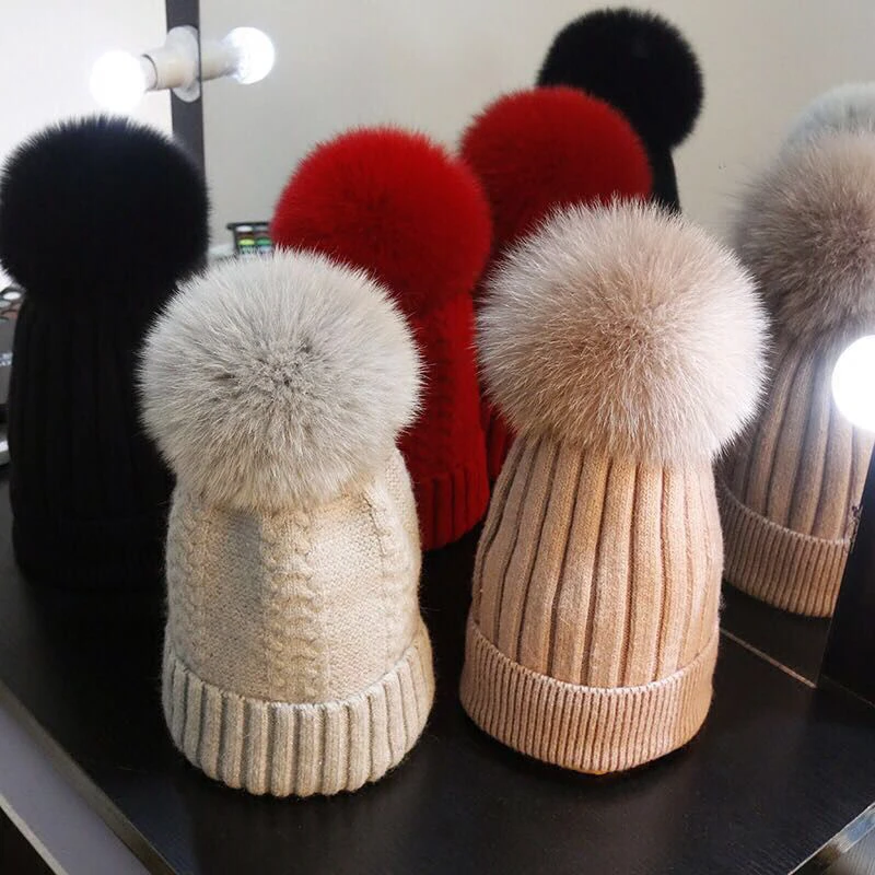 ZJBECHAHMU Hats Fashion Solid Wool Rabbit Adult Real pompoms Skullies Beanies hat Womens SprSnapback Hats Girls Apparel Accesso
ZJBECHAHMU Hats Fashion Solid Wool Rabbit Adult Real pompoms Skullies Beanies hat Womens SprSnapback Hats Girls Apparel Accesso