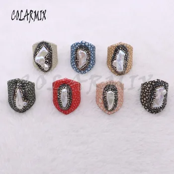 6Pcs Fashion natural pearls rings mix color leather ring pave rhinestone fashion women jewelry gift for lady 4188
6Pcs Fashion natural pearls rings mix color leather ring pave rhinestone fashion women jewelry gift for lady 4188
