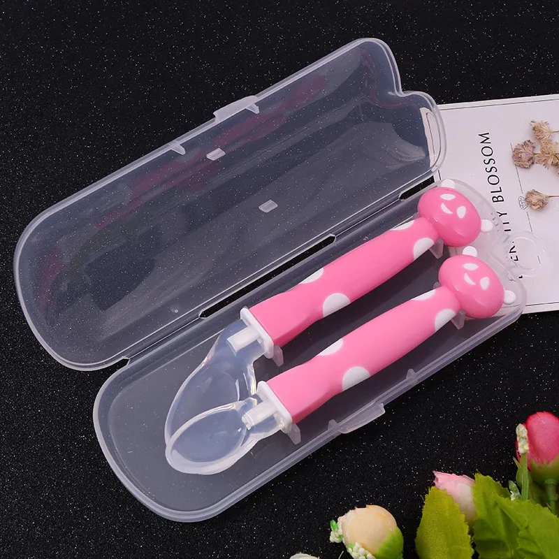 Baby Feeding Spoon Tableware Baby Silicone Head Child Feeding Rice Paired Straight Spoons Chopping Spoon Package set
Baby Feeding Spoon Tableware Baby Silicone Head Child Feeding Rice Paired Straight Spoons Chopping Spoon Package set
