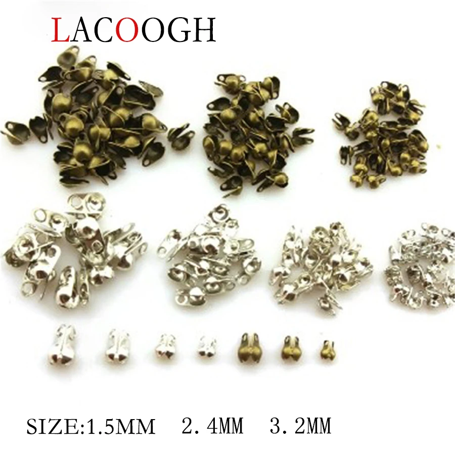 200pcs 1.5/2.4/3.2mm Iron Alloy End Crimps Beads Ball Chain Connector Clasp For Women Bracelet Necklace Pendant Jewelry Making
200pcs 1.5/2.4/3.2mm Iron Alloy End Crimps Beads Ball Chain Connector Clasp For Women Bracelet Necklace Pendant Jewelry Making