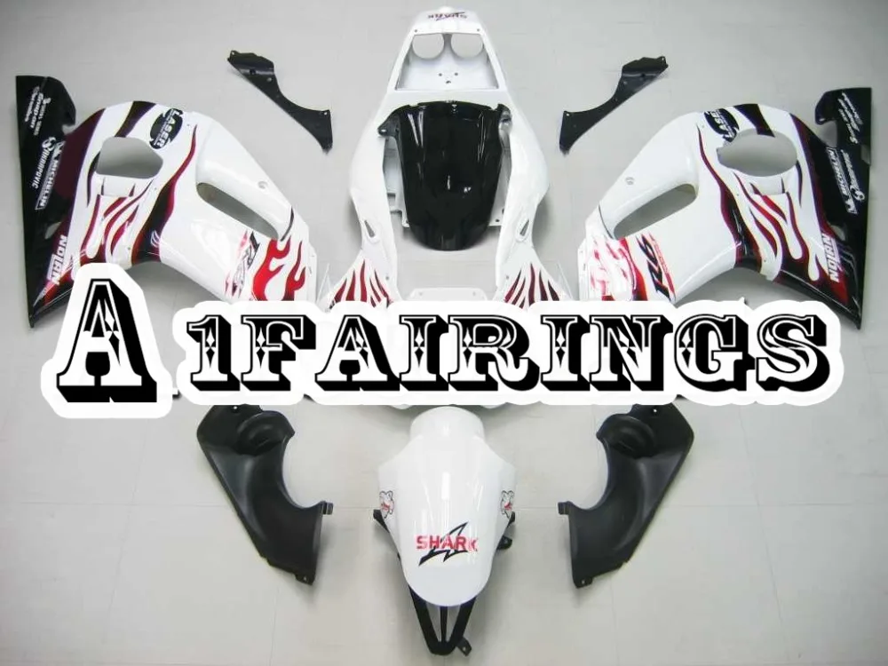 Full Red Strips White Motorbike Covers for Yamaha YZF600 R6 1998 1999 2000 2001 2002 ABS Plastic Injection Motorcycle Cowlings
Full Red Strips White Motorbike Covers for Yamaha YZF600 R6 1998 1999 2000 2001 2002 ABS Plastic Injection Motorcycle Cowlings