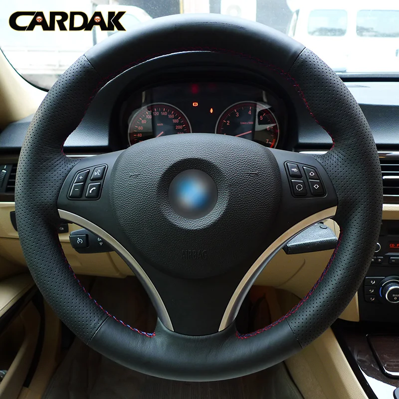 CARDAK Black artificial Leather Car Steering wheel cover for BMW E90 335i 320i 325i 330i 120d E87 120i 130i
CARDAK Black artificial Leather Car Steering wheel cover for BMW E90 335i 320i 325i 330i 120d E87 120i 130i