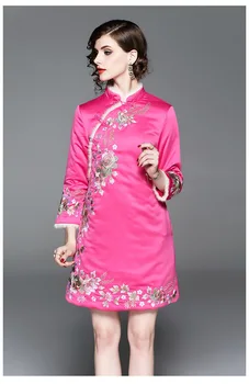winter fashion original design Chinese style flower Embroidered big size mink hair edge dress with cotton lining for women
winter fashion original design Chinese style flower Embroidered big size mink hair edge dress with cotton lining for women