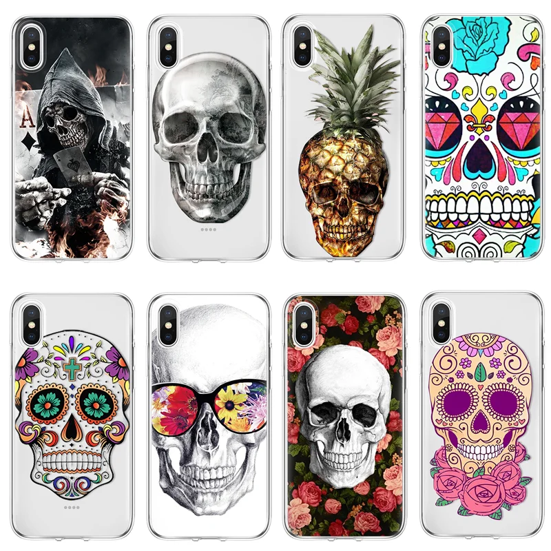 Smile Skull Cover Soft TPU for iPhone 5 SE 6 S 7 8 Plus 11 Pro MAX Funda For iPhone 7plus 8plus Case For iPhone X Coque case TPU
Smile Skull Cover Soft TPU for iPhone 5 SE 6 S 7 8 Plus 11 Pro MAX Funda For iPhone 7plus 8plus Case For iPhone X Coque case TPU