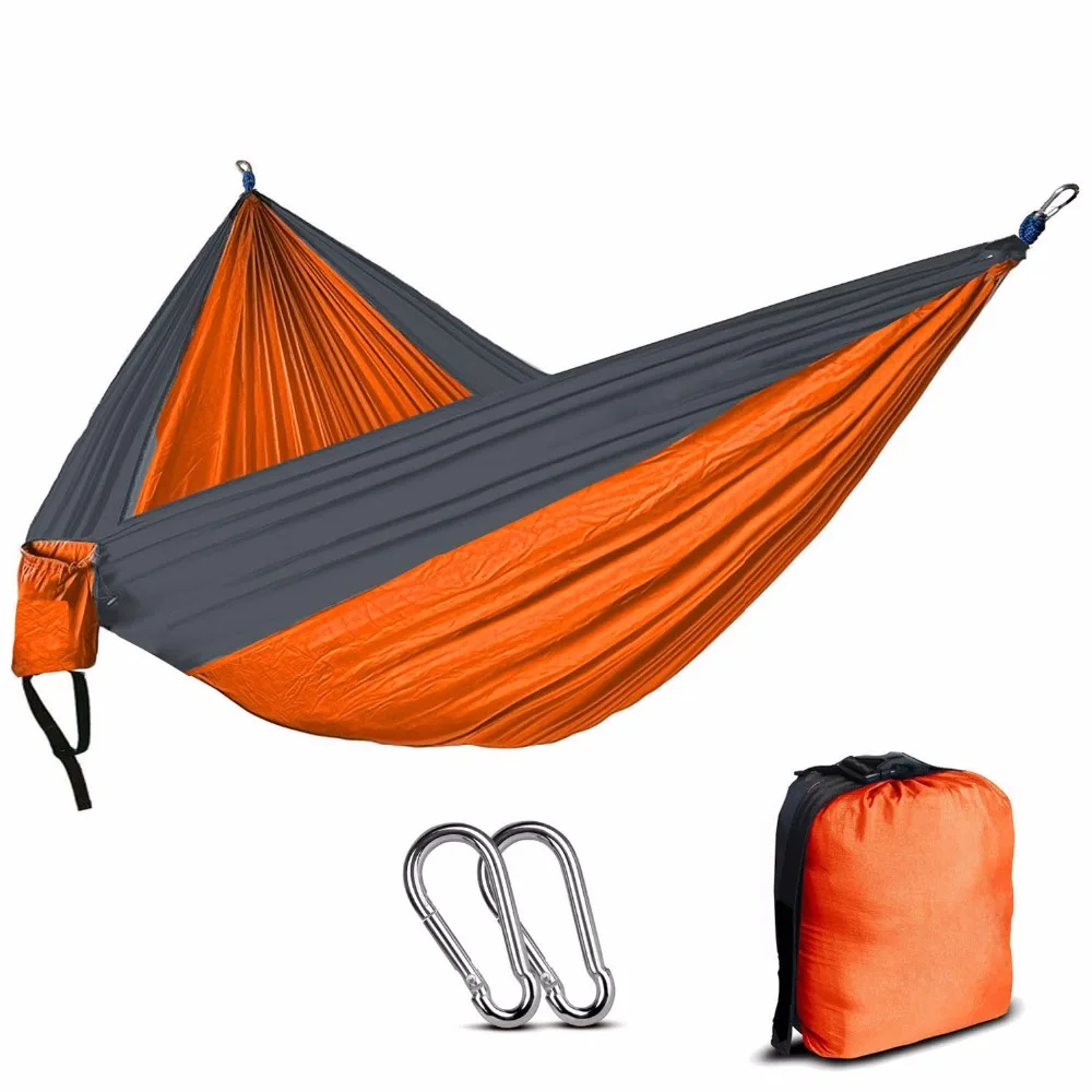 210T Nylon Parachute Hammock Light Weight Outdoor Camping Portable Single Hammock with hammock ropes and hammock carabiners
210T Nylon Parachute Hammock Light Weight Outdoor Camping Portable Single Hammock with hammock ropes and hammock carabiners