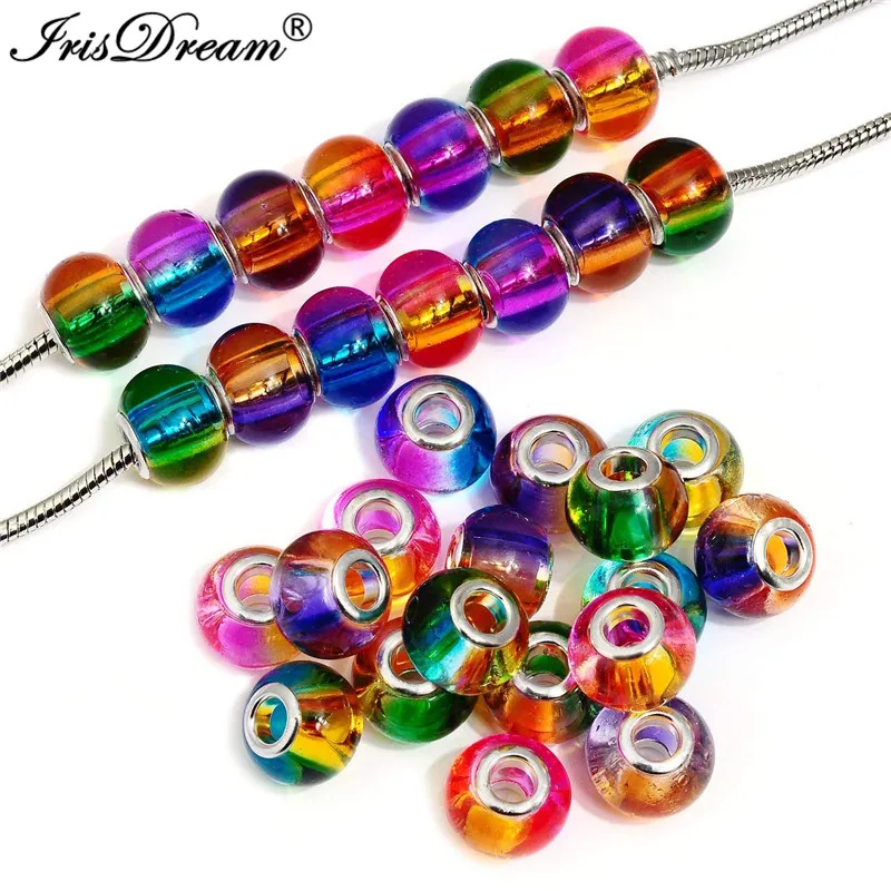 20PCS Lot Fluoresce Big Hole Round Loose Murano Spacer Crystal Glass Beads Fit Pandora Charms Bracelet For DIY Jewelry Necklace
20PCS Lot Fluoresce Big Hole Round Loose Murano Spacer Crystal Glass Beads Fit Pandora Charms Bracelet For DIY Jewelry Necklace