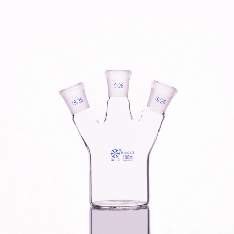Single-deck cylindrical three-necked flat-bottom flask 100ml,Middle 19/26,Side 19/26,Single-deck cylindrical reactor bottle
Single-deck cylindrical three-necked flat-bottom flask 100ml,Middle 19/26,Side 19/26,Single-deck cylindrical reactor bottle